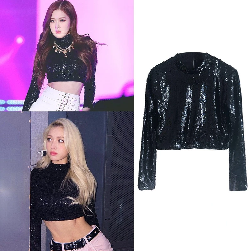 K-pop Korea ROSE Women Hip-Hop Clothes Dancer Outfit Stage Costume Jazz Dancewear Sexy Crop Tops Festival Clothing Rave T-shirts
K-pop Korea ROSE Women Hip-Hop Clothes Dancer Outfit Stage Costume Jazz Dancewear Sexy Crop Tops Festival Clothing Rave T-shirts