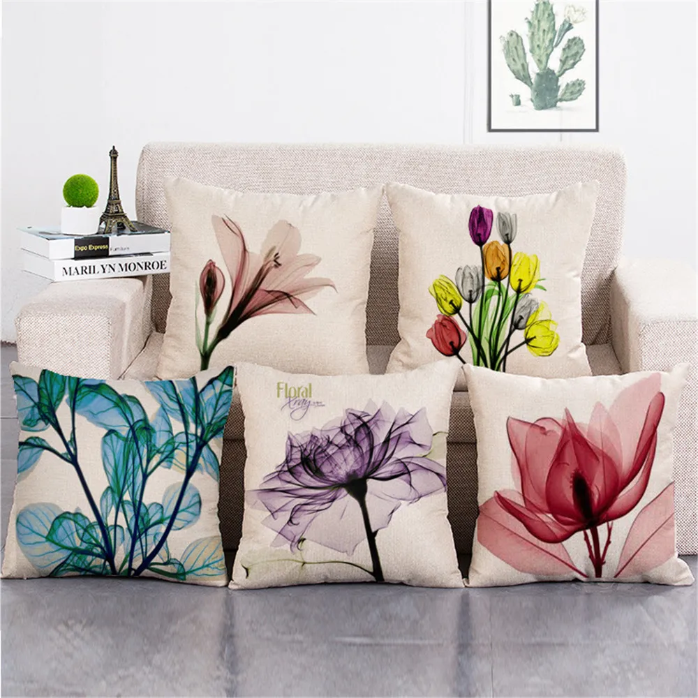 Colorful Flowers Printed Decorative Throw Pillow Floral Plant Cushion Cover Decoration Home Textile For Sofa Home Almofadas
Colorful Flowers Printed Decorative Throw Pillow Floral Plant Cushion Cover Decoration Home Textile For Sofa Home Almofadas