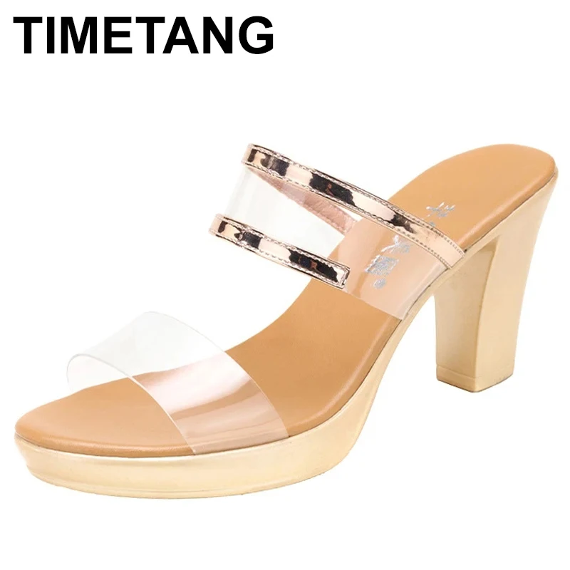 Golden Sandals Slippers for Women 2023 New Summer Thick High Heel Fashion Outdoor Transparent Slippers Ladies Plus-size
Golden Sandals Slippers for Women 2023 New Summer Thick High Heel Fashion Outdoor Transparent Slippers Ladies Plus-size