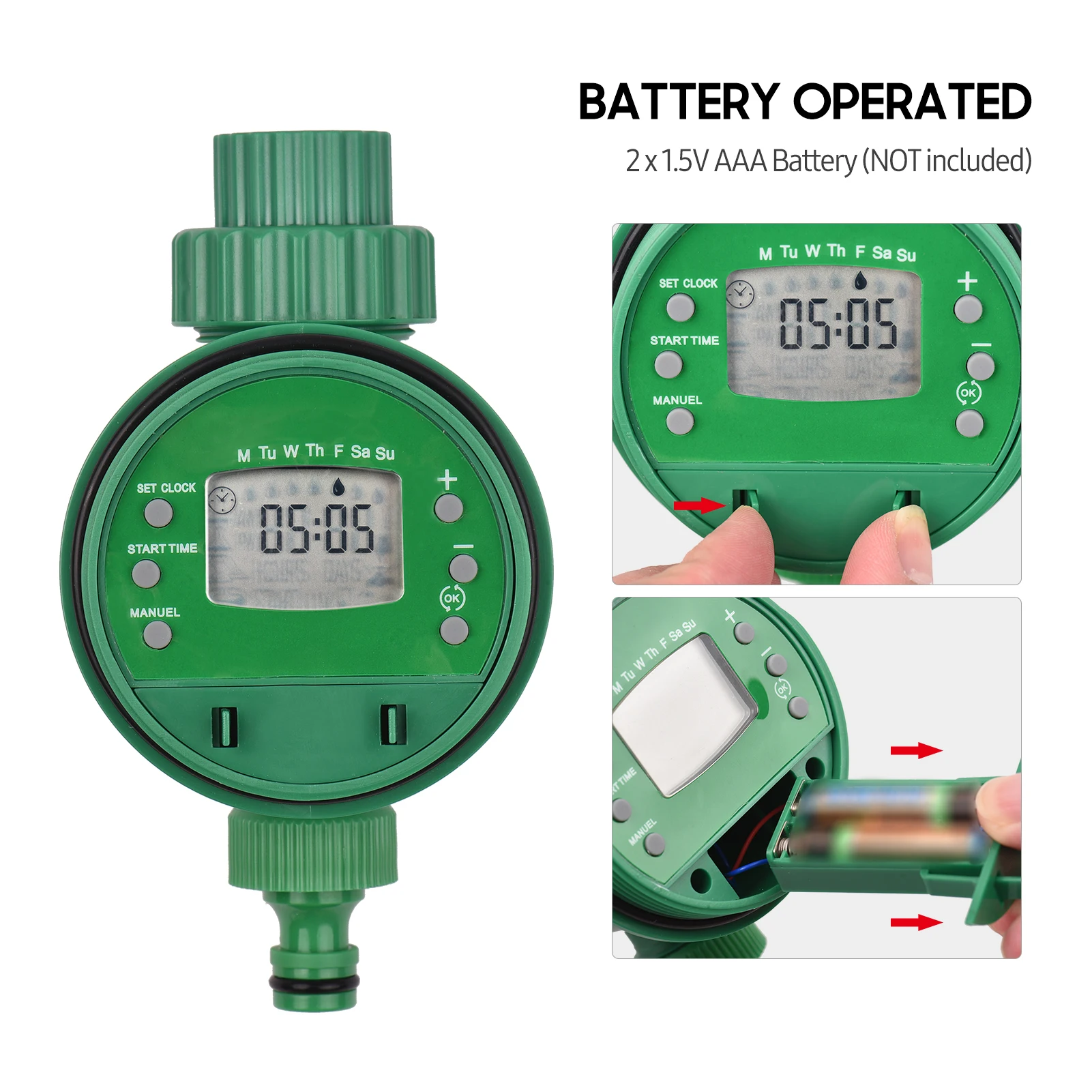 Watering Timer Programmed Garden Irrigation Timer Battery Operated Intelligent Water Irrigation Controller for Lawn Courtyard 
Watering Timer Programmed Garden Irrigation Timer Battery Operated Intelligent Water Irrigation Controller for Lawn Courtyard