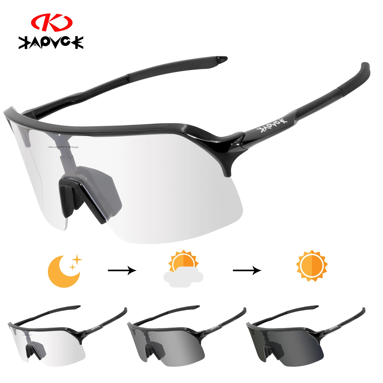 Kapvoe Men Cycling Sunglasses UV400 Riding Bicycle MTB Goggles Road Bike Photochromic Sunglasses Outdoor Glasses Sports Eyewear
Kapvoe Men Cycling Sunglasses UV400 Riding Bicycle MTB Goggles Road Bike Photochromic Sunglasses Outdoor Glasses Sports Eyewear