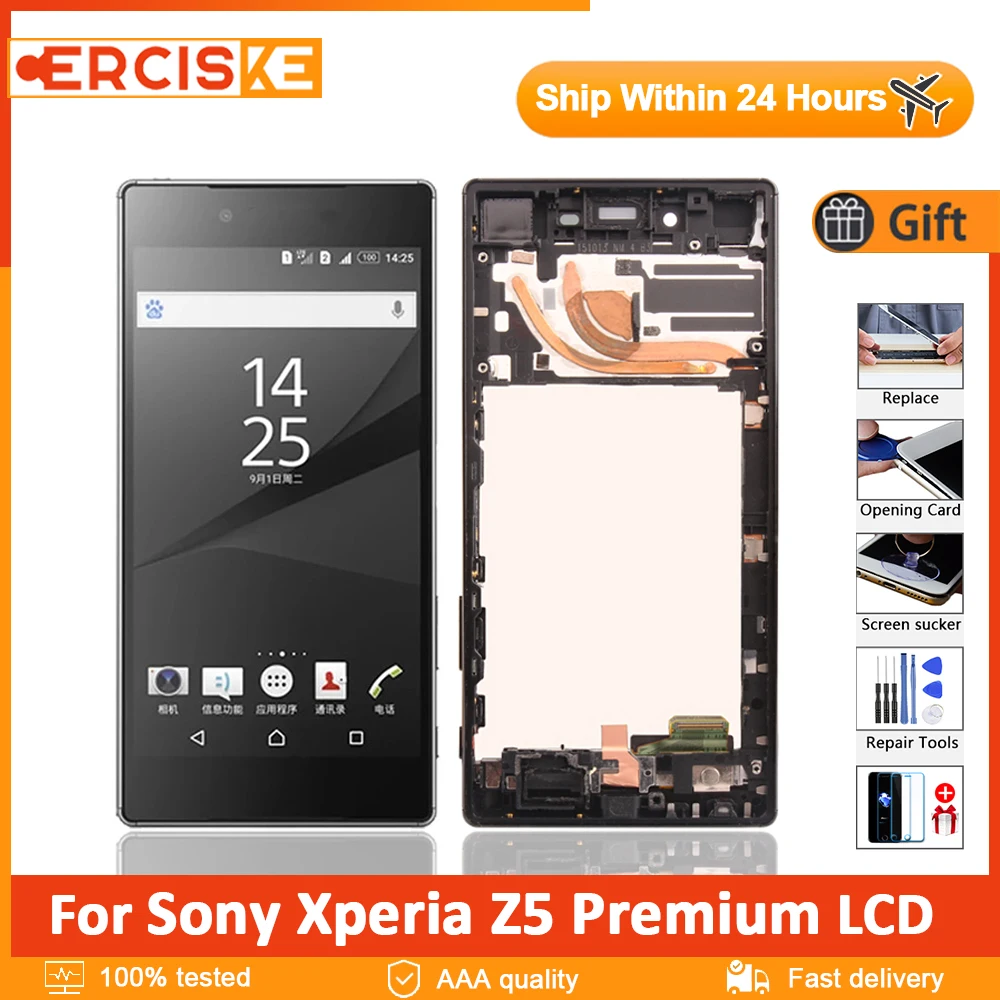 5.5" Original Display For Sony Xperia Z5 Premium LCD Display Z5 Plus E6853 E6883 Touch Screen Digitizer Assembly With Frame
5.5" Original Display For Sony Xperia Z5 Premium LCD Display Z5 Plus E6853 E6883 Touch Screen Digitizer Assembly With Frame