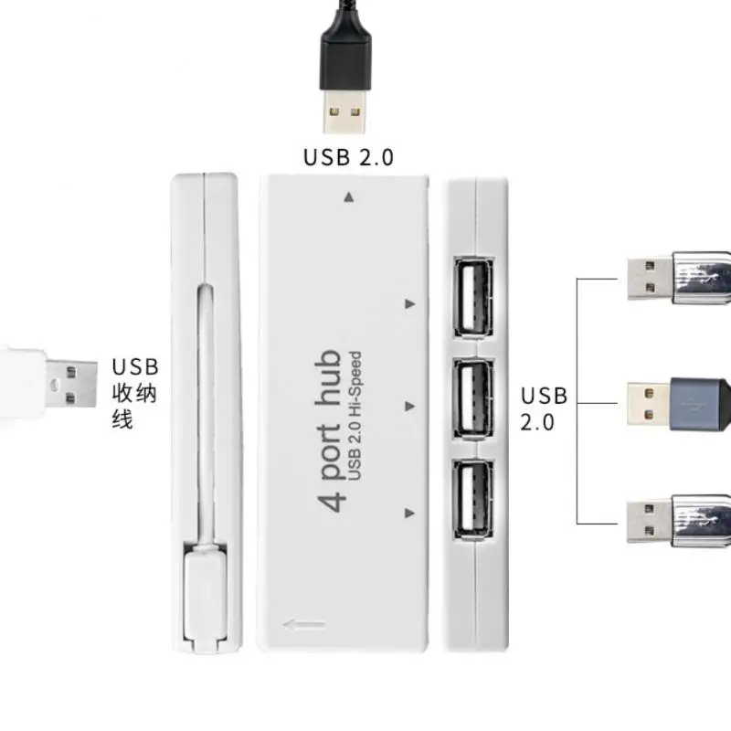 

RYRA USB 2.0 HUB High Speed transmission Multi USB Splitter four-in-one Multiple USB Expander For Laptop PC Computer Accessories