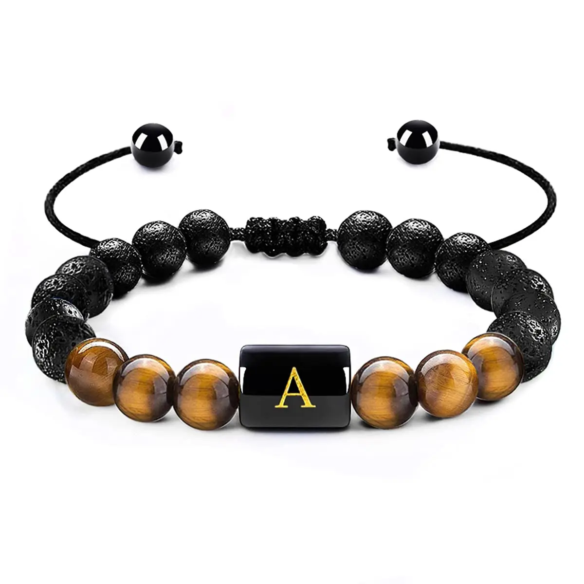 A-Z Letter Volcanic Stone Bracelet Trend Lavastone Women Yoga Stress Relief Bracelet Men Weave Hand String for Sport Accessories
A-Z Letter Volcanic Stone Bracelet Trend Lavastone Women Yoga Stress Relief Bracelet Men Weave Hand String for Sport Accessories