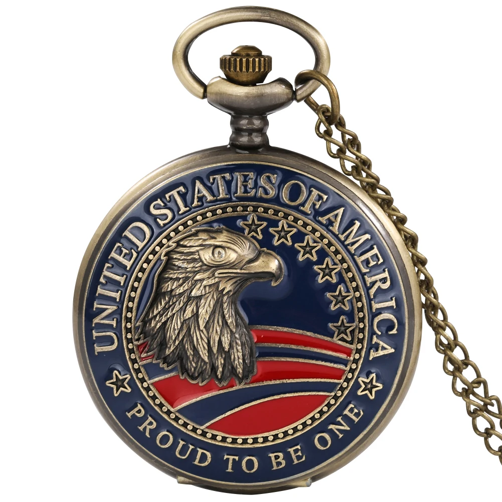 New Style Mens Personalized Quartz Pocket Watch Glue Dropping US Series American Eagle Pattern with Chain Valentine's Day Gift
New Style Mens Personalized Quartz Pocket Watch Glue Dropping US Series American Eagle Pattern with Chain Valentine's Day Gift