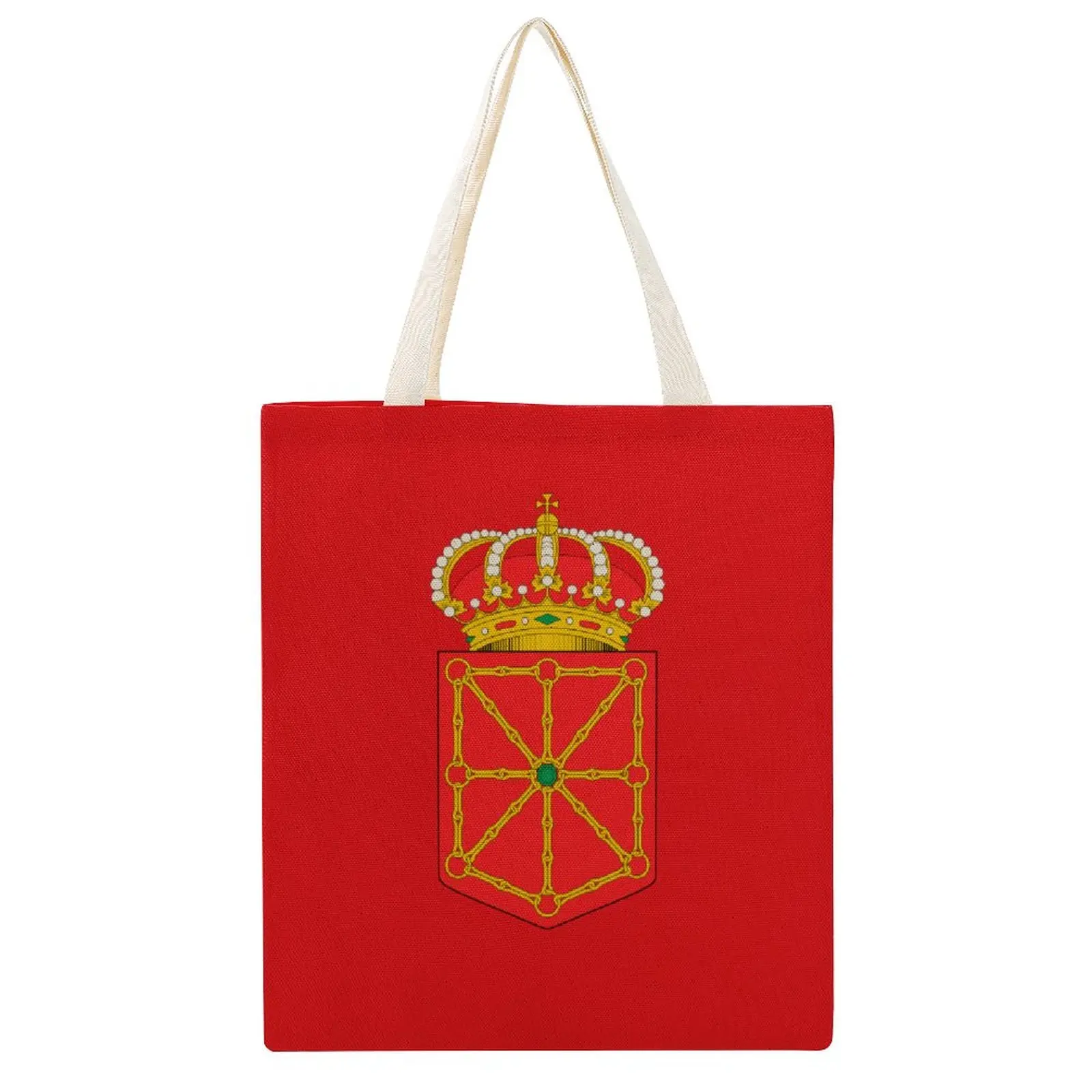Bandera De Navarra Canvas Tote Bag Double Novelty Canvas Bag Nerd Infantry Pack Top Quality Bags
Bandera De Navarra Canvas Tote Bag Double Novelty Canvas Bag Nerd Infantry Pack Top Quality Bags