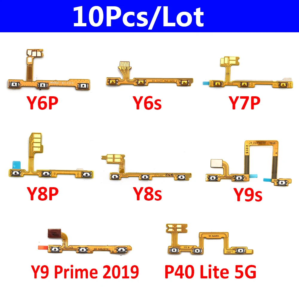 10PCS Switch Power ON OFF Mute Silent Volume Button Ribbon Flex Cable For Huawei Y9S Y6P Y8S Y8P Y7P Y6S P40 Lite5G / P40 Lite E
10PCS Switch Power ON OFF Mute Silent Volume Button Ribbon Flex Cable For Huawei Y9S Y6P Y8S Y8P Y7P Y6S P40 Lite5G / P40 Lite E