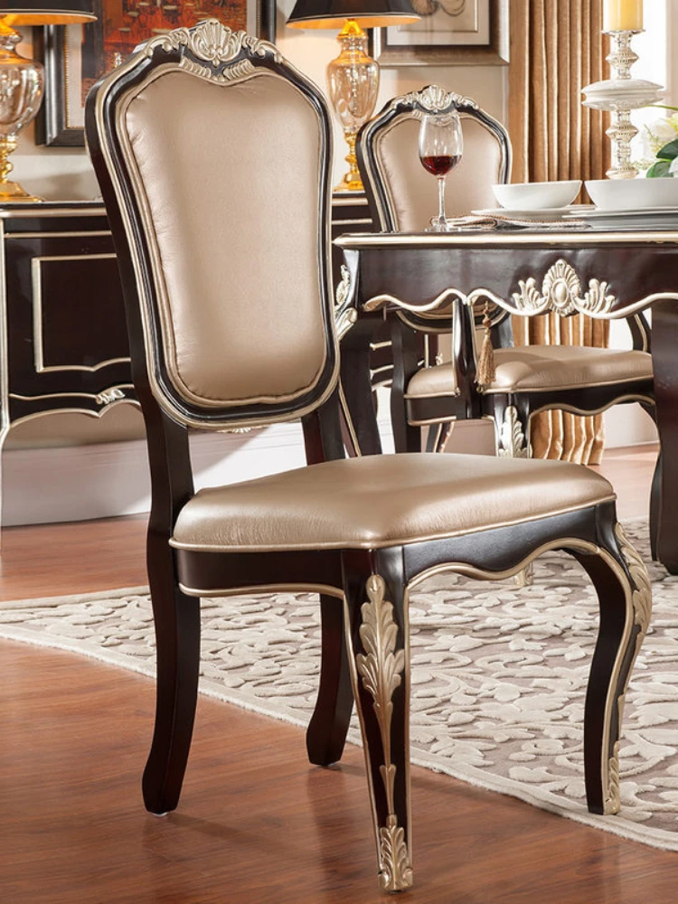 Chair Player European Dining Chair Neoclassical Dining Chair Cloth Leather Dining Chair Solid Wood Back-to-back Book Chair
Chair Player European Dining Chair Neoclassical Dining Chair Cloth Leather Dining Chair Solid Wood Back-to-back Book Chair