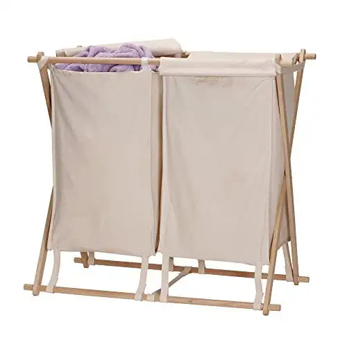 X-Frame Double Laundry Hamper Sorter, Natural Household Laundry Hamper Sundries Organizer
X-Frame Double Laundry Hamper Sorter, Natural Household Laundry Hamper Sundries Organizer