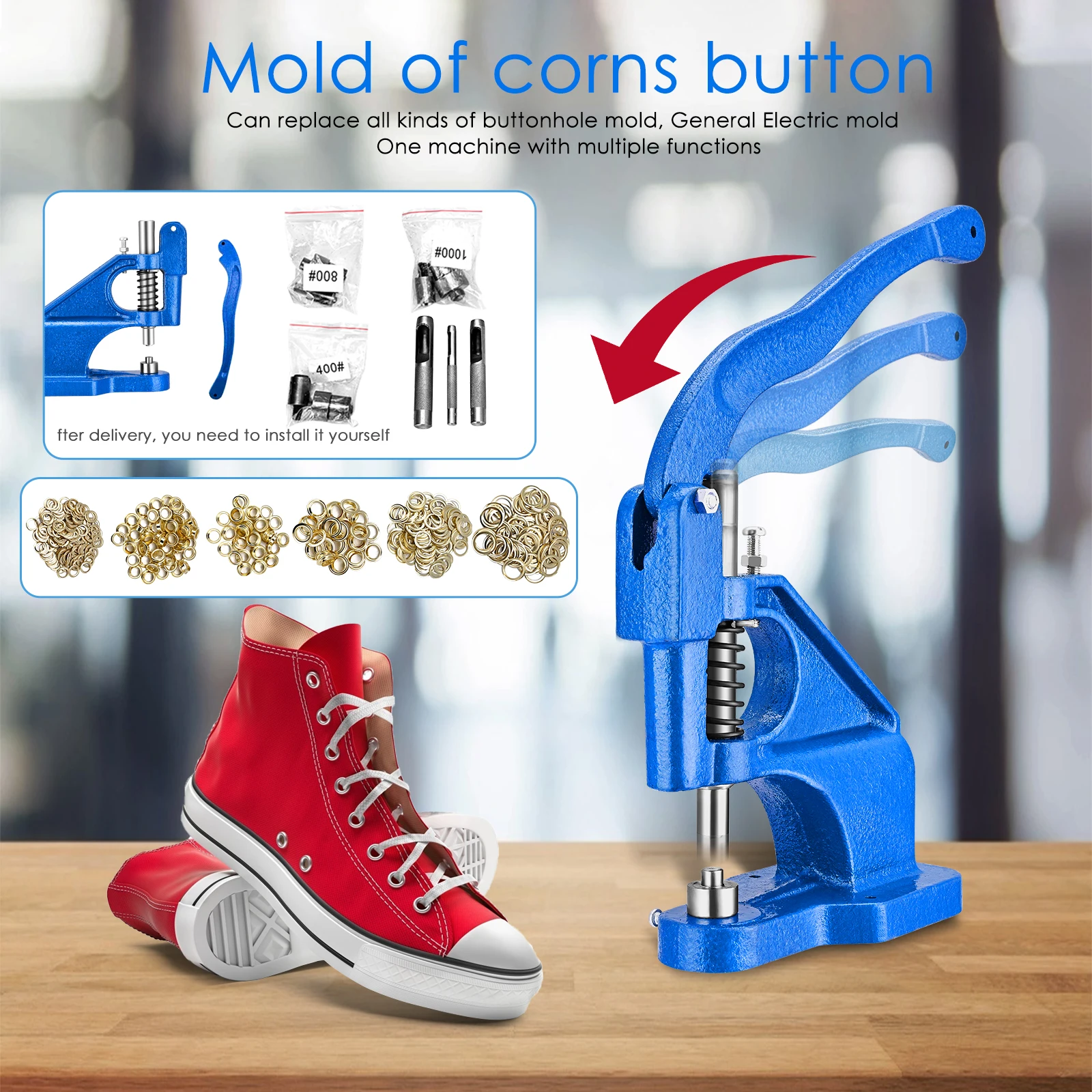 3000Pcs Grommets Hand Press Grommet Eyelet Machine Hole Punch Tool Eyelet Hole Puncher For Banner Sign Awning Poster Curtain
3000Pcs Grommets Hand Press Grommet Eyelet Machine Hole Punch Tool Eyelet Hole Puncher For Banner Sign Awning Poster Curtain