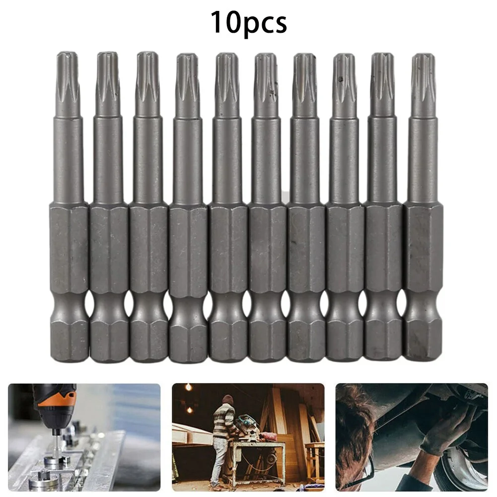 10Pcs/Pack T25 Screwdriver Bit 50mm Long Torx Screwdriver Bits Hexagon Handle 6.35mm Drill Bit Sets For All Electric Screwdriver
10Pcs/Pack T25 Screwdriver Bit 50mm Long Torx Screwdriver Bits Hexagon Handle 6.35mm Drill Bit Sets For All Electric Screwdriver