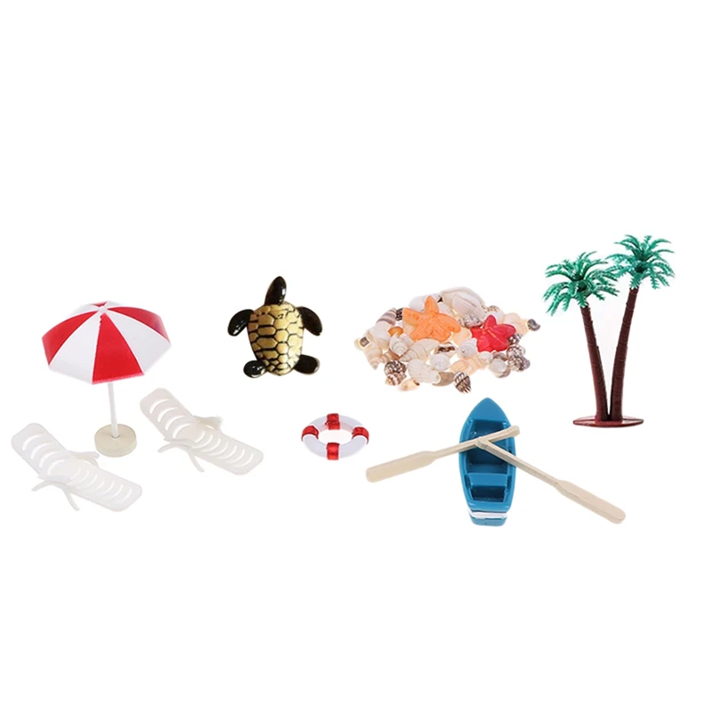 10Pcs/Set Miniature Deck Chair Beach Umbrella Boat Shell Kits for Dollhouse Life Scenes Decoration Accessory
10Pcs/Set Miniature Deck Chair Beach Umbrella Boat Shell Kits for Dollhouse Life Scenes Decoration Accessory