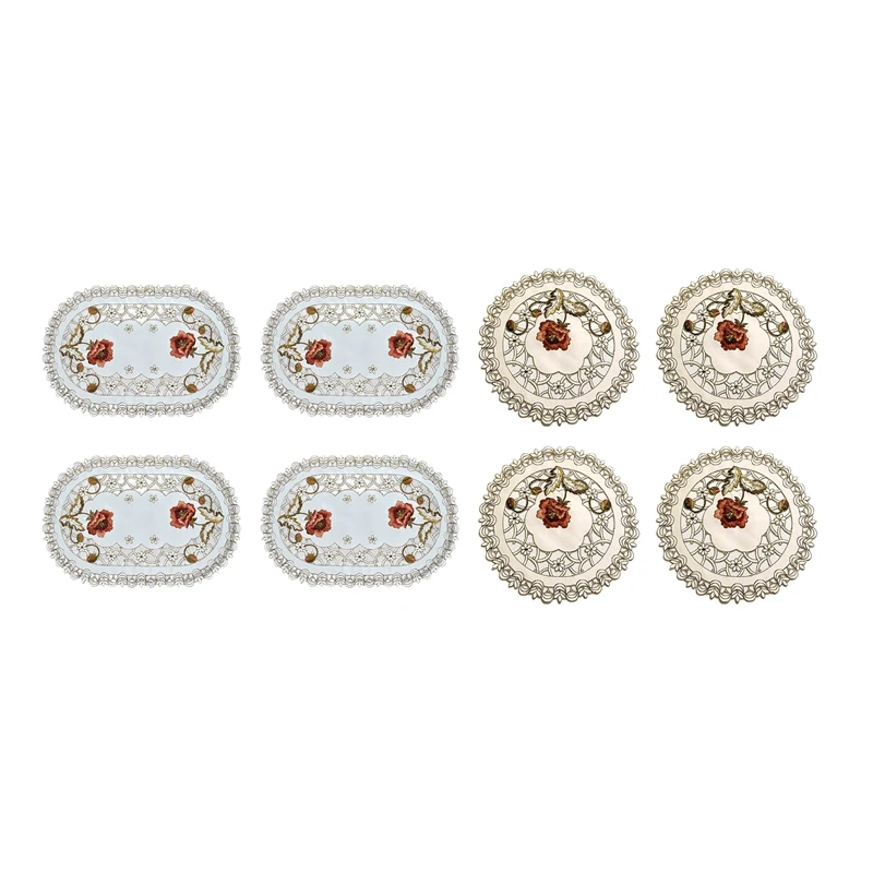 Set of 4 Floral Placemats White Vintage Embroidered Lace Doilies Table Runner Mats
Set of 4 Floral Placemats White Vintage Embroidered Lace Doilies Table Runner Mats