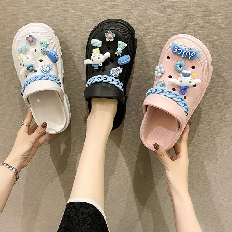 Sanrio Slippers Kawaii kuromi My Melody Cinnamoroll Pompom Purin Cartoon Cute DIY Summer Beach Shoes Sandals Gift for Girls
Sanrio Slippers Kawaii kuromi My Melody Cinnamoroll Pompom Purin Cartoon Cute DIY Summer Beach Shoes Sandals Gift for Girls