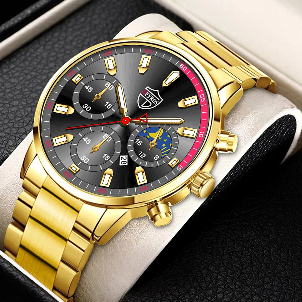 Часы наручные мужские кварцевые, модные деловые спортивные из нержавеющей стали, с календарем и датой
Часы наручные мужские кварцевые, модные деловые спортивные из нержавеющей стали, с календарем и датой