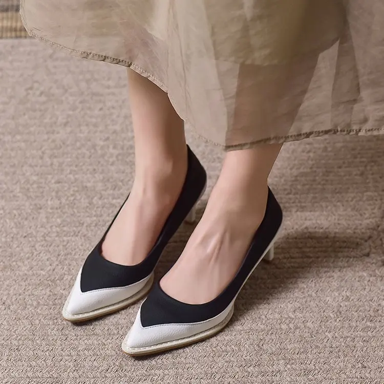 2022 Summer Stitching Pointed Toe Fashion Women's Shoes Spring and Summer Thin High-heeled Shoes Women's Shoes Green Orange
2022 Summer Stitching Pointed Toe Fashion Women's Shoes Spring and Summer Thin High-heeled Shoes Women's Shoes Green Orange