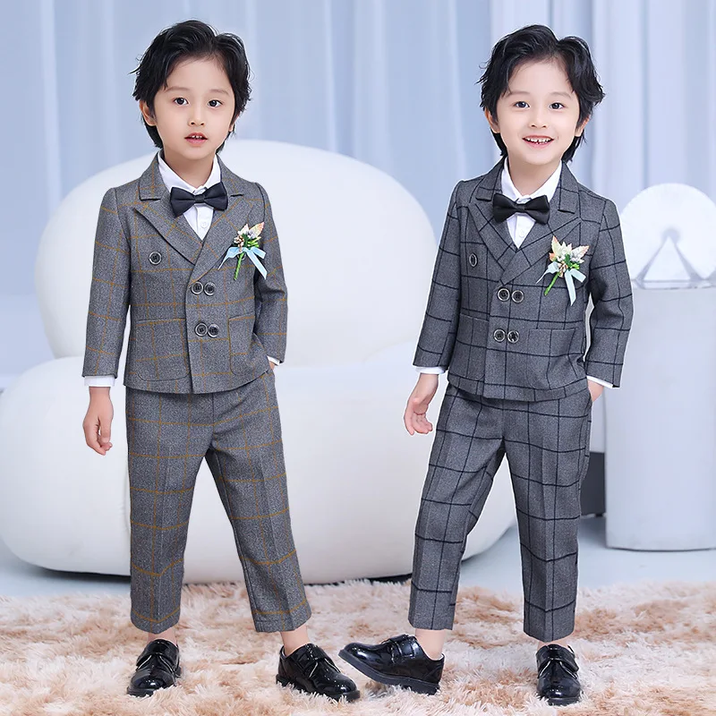 2022 Spring New Fashion Children's Dress Boy Baby Birthday Korean Version Boy Fashion Plaid Suit Suit Boutique Clothing
2022 Spring New Fashion Children's Dress Boy Baby Birthday Korean Version Boy Fashion Plaid Suit Suit Boutique Clothing