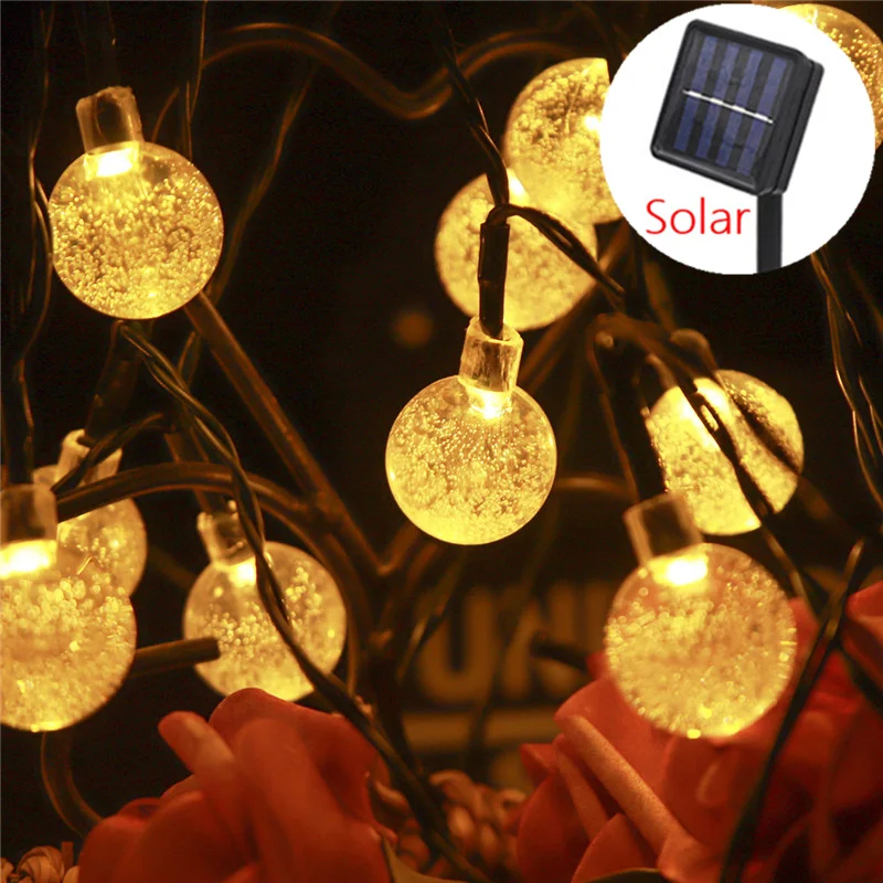 Bubble LED Solar Light Garland Fairy Lights String Waterproof Outdoor Lamp Christmas Holiday Solar Light Outdoors Decoration 12M
Bubble LED Solar Light Garland Fairy Lights String Waterproof Outdoor Lamp Christmas Holiday Solar Light Outdoors Decoration 12M