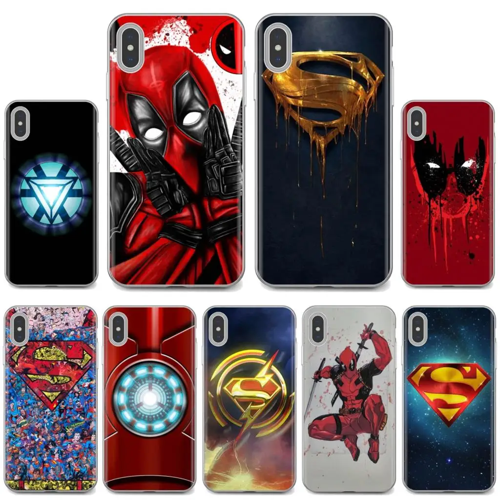 Силиконовый чехол для iPod Touch 5 6 Xiaomi Redmi S2 Pro 5A Pocophone F1 LG G6 Q6 Q7 G5 Super Hero SuperMan Iron Man Deadpool |