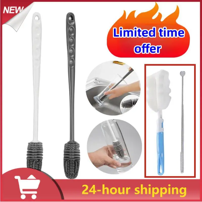 Silicone Bottle Brush Milk Bottle Cleaning Brush Long Handle Water Cup Cleaner Glass Cup Cleaning Brush Kitchen Cleaning Tools
Silicone Bottle Brush Milk Bottle Cleaning Brush Long Handle Water Cup Cleaner Glass Cup Cleaning Brush Kitchen Cleaning Tools