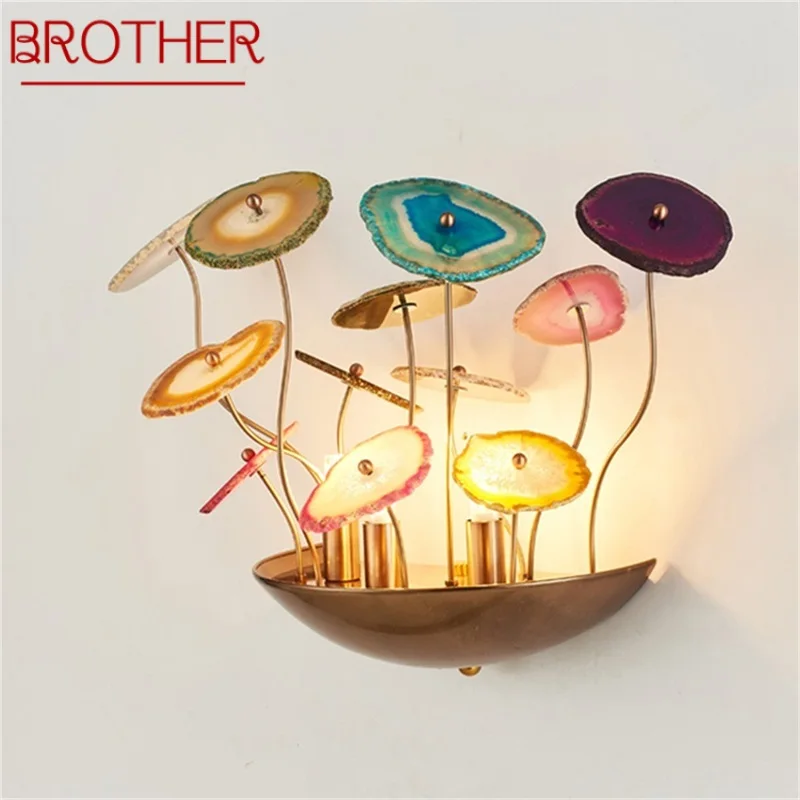 BROTHER Modern Wall Lamp Creative Design Agate Lotus Leaf Sconce LED Living Room Corridor Decorative Lighting
BROTHER Modern Wall Lamp Creative Design Agate Lotus Leaf Sconce LED Living Room Corridor Decorative Lighting