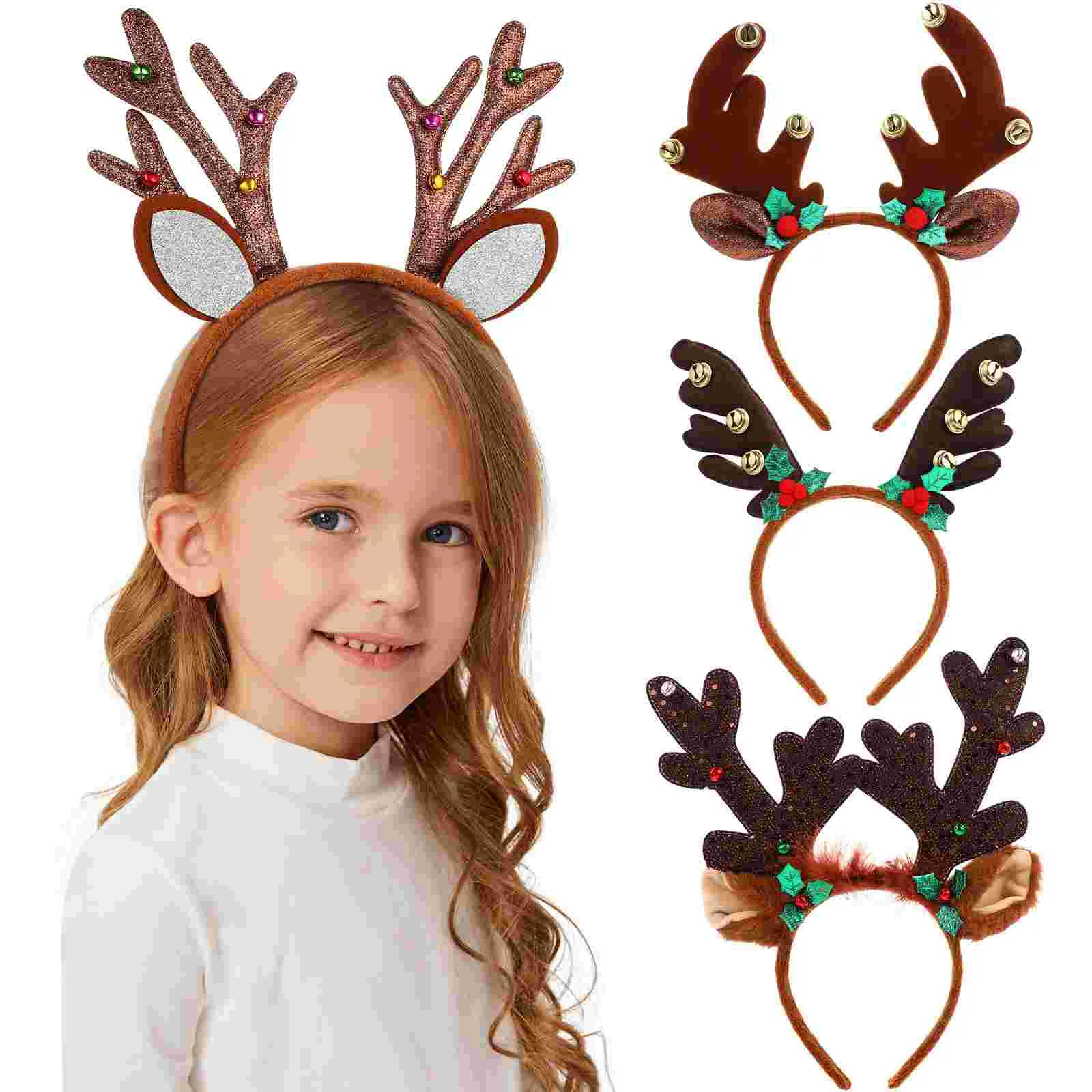 4pcs Reindeer Antlers Headbands Christmas Hair Hoops Xmas Party Decorations Holiday Hair Accessories
4pcs Reindeer Antlers Headbands Christmas Hair Hoops Xmas Party Decorations Holiday Hair Accessories