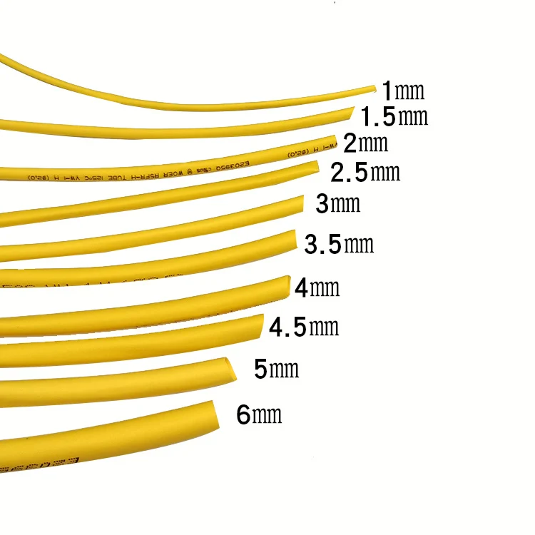 

2:1 yellow 1 2 3 5 6 8 10 12 14mm Diameter Heat Shrink Heatshrink Tubing Tube Sleeving Wrap Wire Sell DIY Connector Repair