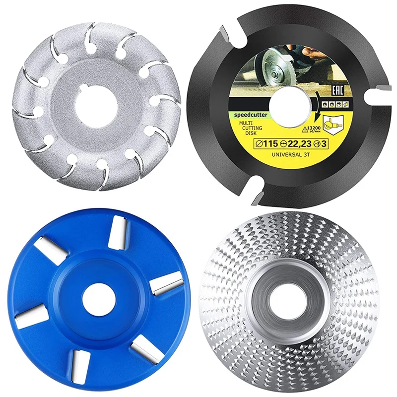 HOT 4 Pieces Angle Grinder Wood Carving Disc Angle Grinder Attachments Grinder Tools For Wood Cutting Polishing Shaping
HOT 4 Pieces Angle Grinder Wood Carving Disc Angle Grinder Attachments Grinder Tools For Wood Cutting Polishing Shaping