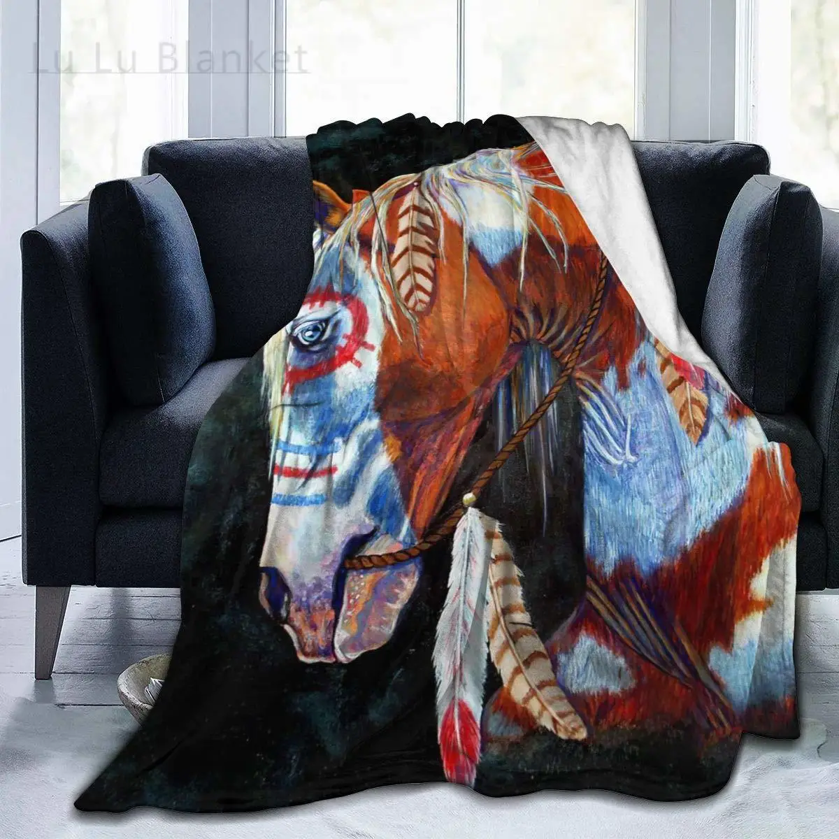 Plush Throw Blankets Fuzzy Blanket Super Soft Reversible Microfiber Flannel Blankets Indian War Pony for Couch Bed Sofa Ultra
Plush Throw Blankets Fuzzy Blanket Super Soft Reversible Microfiber Flannel Blankets Indian War Pony for Couch Bed Sofa Ultra