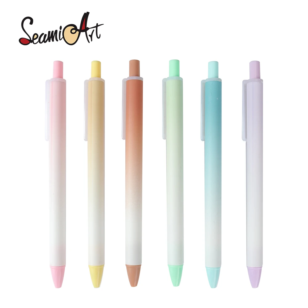 SeamiArt 1pc 0.5mm Gel Pen Gradient Candy Color Pressed Black Ink Pens Ins Style School Office Student Writing Stationery
SeamiArt 1pc 0.5mm Gel Pen Gradient Candy Color Pressed Black Ink Pens Ins Style School Office Student Writing Stationery