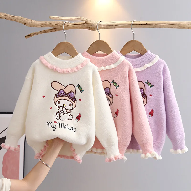 Kawaii Sanrio My Melody милый мультяшный пуловер для девочек свитер осень-зима новые детские топы с круглым вырезом вязаная нижняя рубашка
Kawaii Sanrio My Melody милый мультяшный пуловер для девочек свитер осень-зима новые детские топы с круглым вырезом вязаная нижняя рубашка