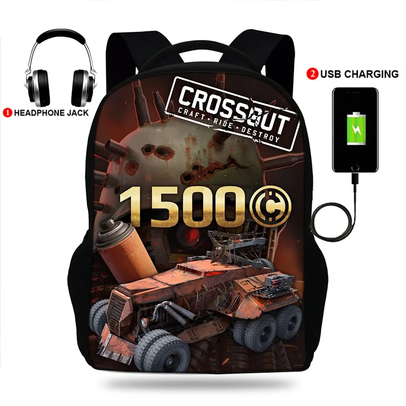 USB Charger School Bags for Teenage Boys &Girls Crossout Game Print Backpack Mens Laptop Travel Rucksack
USB Charger School Bags for Teenage Boys &Girls Crossout Game Print Backpack Mens Laptop Travel Rucksack