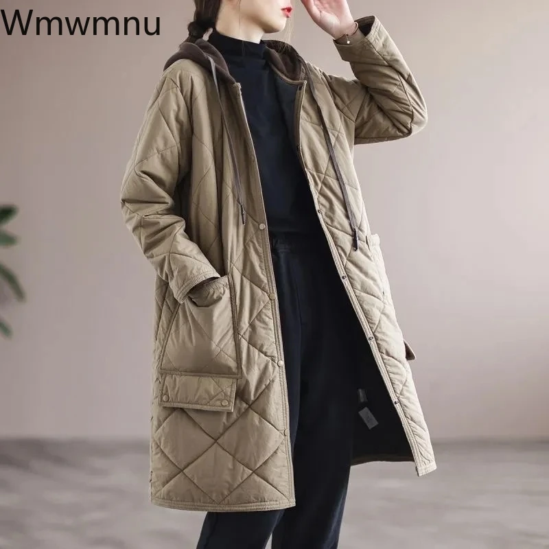 Jackets Mid Length Winter Overcoat Lightweight Casual Warm Coat Vintage 4xl Oversize Hooded Parkas Women Loose Straight Cotton
Jackets Mid Length Winter Overcoat Lightweight Casual Warm Coat Vintage 4xl Oversize Hooded Parkas Women Loose Straight Cotton