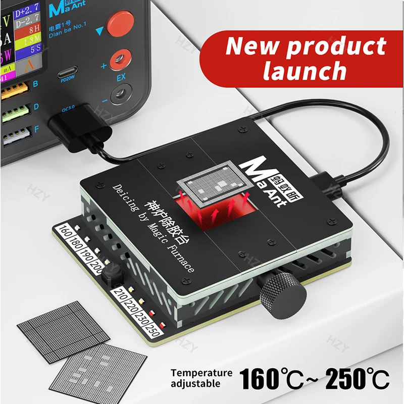 MaAnt SL-1 CPU Heating Platform Magical Degumming Station For Mobile Phone IC CPU Heating Glue Removal Solder Removal BGA Reball 
MaAnt SL-1 CPU Heating Platform Magical Degumming Station For Mobile Phone IC CPU Heating Glue Removal Solder Removal BGA Reball