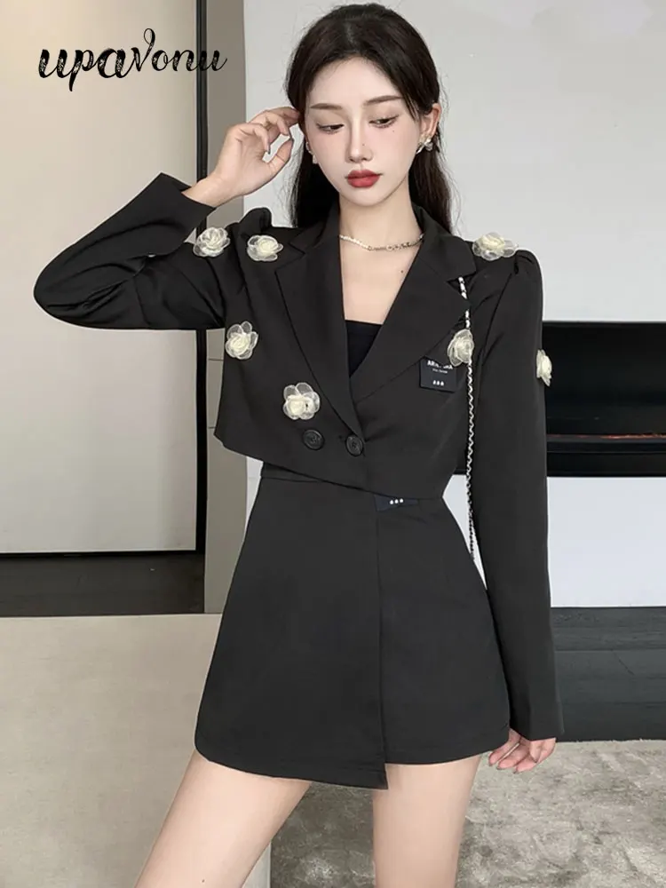 Free Shipping High Street Floral Design Cropped Blazer Set Women's 2022 Fashion Lapel Cropped Jacket & Mini Skirt Two Piece Set
Free Shipping High Street Floral Design Cropped Blazer Set Women's 2022 Fashion Lapel Cropped Jacket & Mini Skirt Two Piece Set