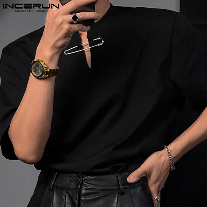 INCERUN Men T Shirt Solid Color V Neck Short Sleeve Streetwear Casual Men Clothing Summer 2023 Loose Korean Style Tee Tops S-5XL
INCERUN Men T Shirt Solid Color V Neck Short Sleeve Streetwear Casual Men Clothing Summer 2023 Loose Korean Style Tee Tops S-5XL