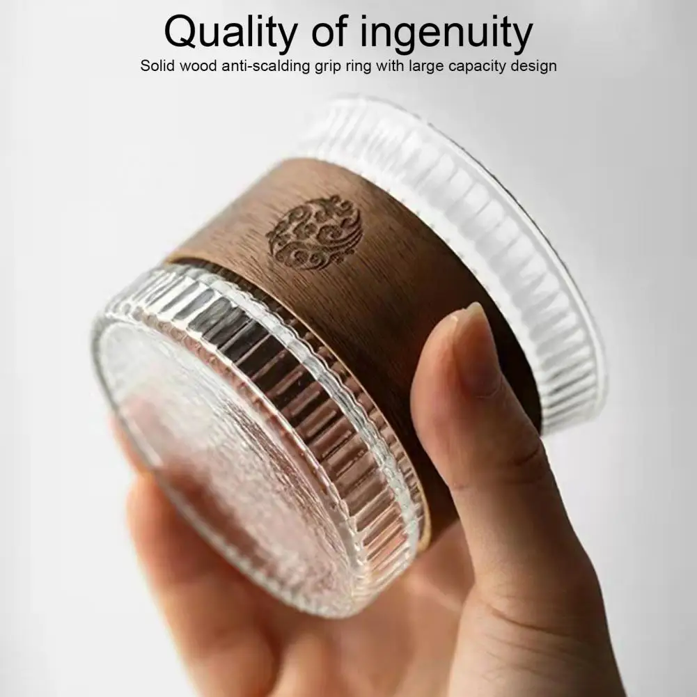 Drinking Mug Easy to Clean Glass Tea Mug Translucent Anti-scald Glass Tea Drinking Cup with Wooden Ring Storing 
Drinking Mug Easy to Clean Glass Tea Mug Translucent Anti-scald Glass Tea Drinking Cup with Wooden Ring Storing