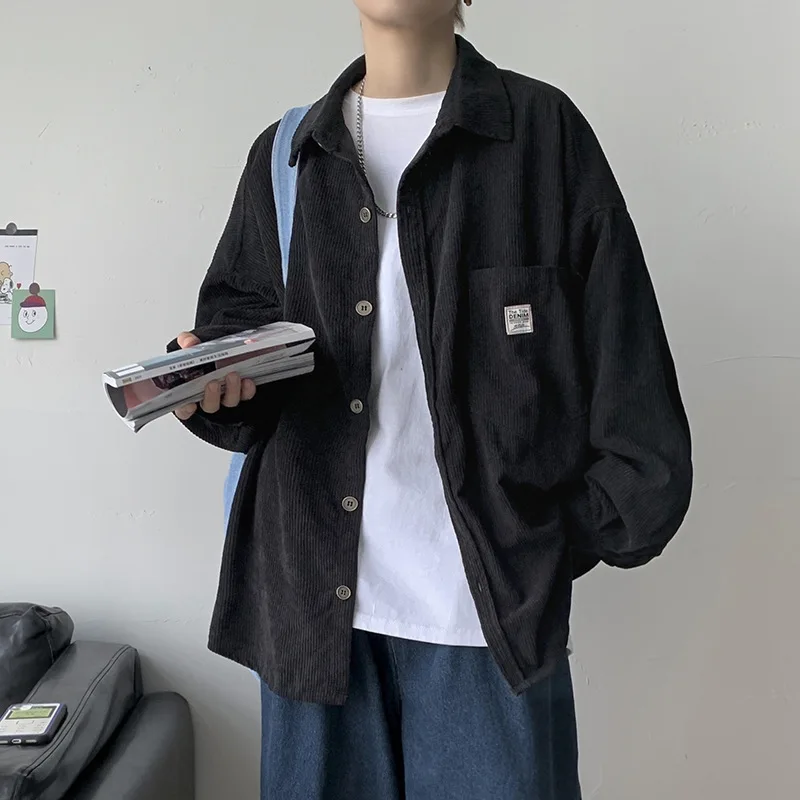 Men's Corduroy Shirts Clothing Harajuku Korean Fashion Black Oversize Shirt Men Long Sleeve Vintage Shirts Streetwear 2022 Tops
Men's Corduroy Shirts Clothing Harajuku Korean Fashion Black Oversize Shirt Men Long Sleeve Vintage Shirts Streetwear 2022 Tops