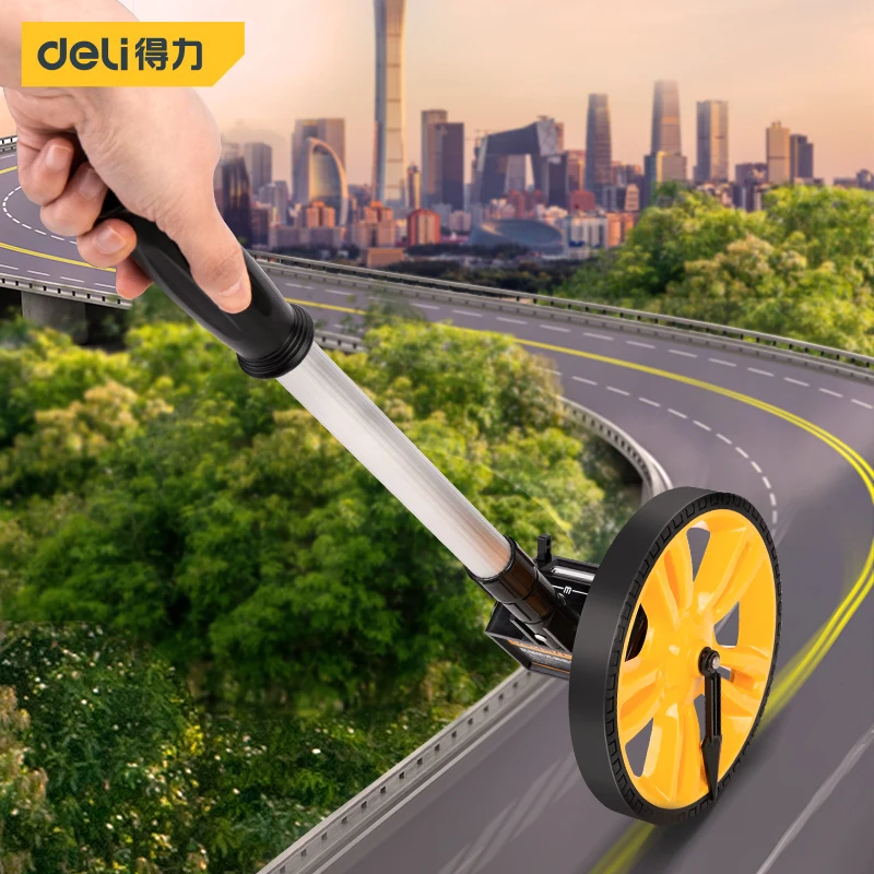 Deli 1Pcs l Adjustable Measuring Wheel Distance 0-9999m Long Distance Meters 150mm Diameter Mechanical Meter Whee Measuring Tool
Deli 1Pcs l Adjustable Measuring Wheel Distance 0-9999m Long Distance Meters 150mm Diameter Mechanical Meter Whee Measuring Tool