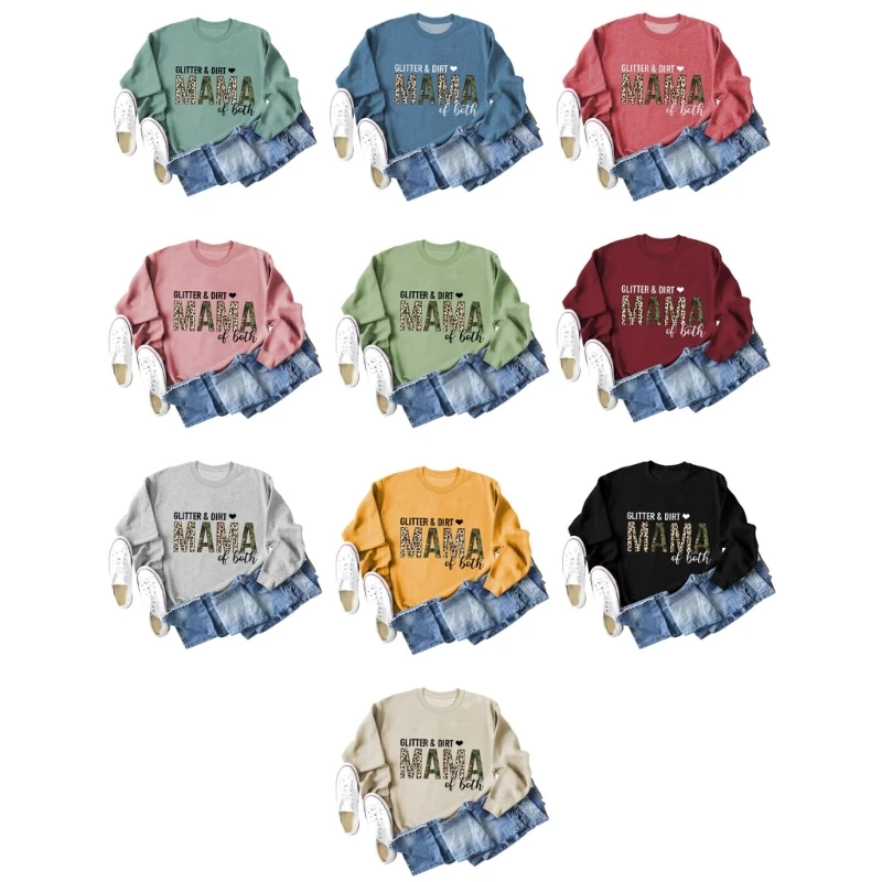 Women Long Sleeve Sweatshirt Glitter and Dirt Graphic Pullover Top Mothers Day
Women Long Sleeve Sweatshirt Glitter and Dirt Graphic Pullover Top Mothers Day