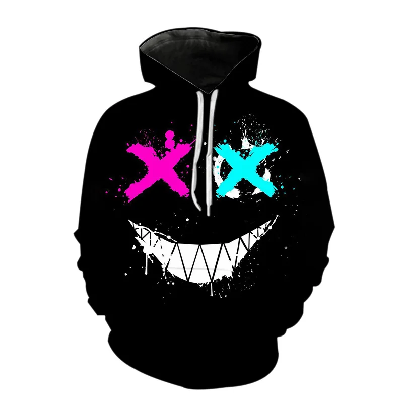 

Fashion hooded hoodie spring autumn 2023 new trend demon smiley Instagram loose casual youth sports coat