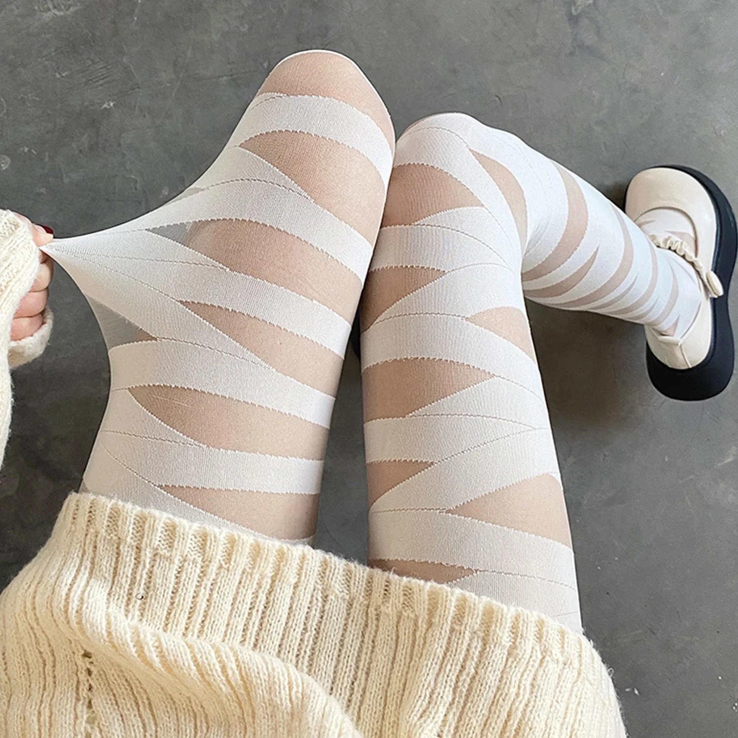 Mesh Tight High Over Knee Warm Women Long Stocking Stripe Socks Lace Lolita Kawaii Sweet For Ladies Cosplay Costume Stockings
Mesh Tight High Over Knee Warm Women Long Stocking Stripe Socks Lace Lolita Kawaii Sweet For Ladies Cosplay Costume Stockings