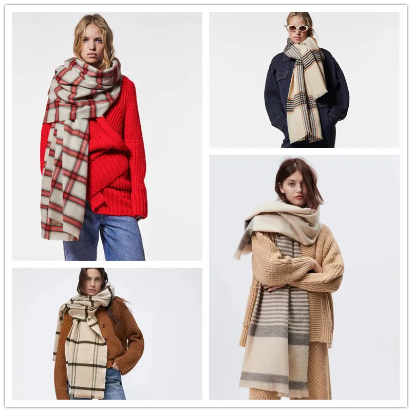 Новинка, женский шарф Za домашний геометрический из жаккардового кашемира, модный утепленный зимний двусторонний шарф 
Новинка, женский шарф Za домашний геометрический из жаккардового кашемира, модный утепленный зимний двусторонний шарф