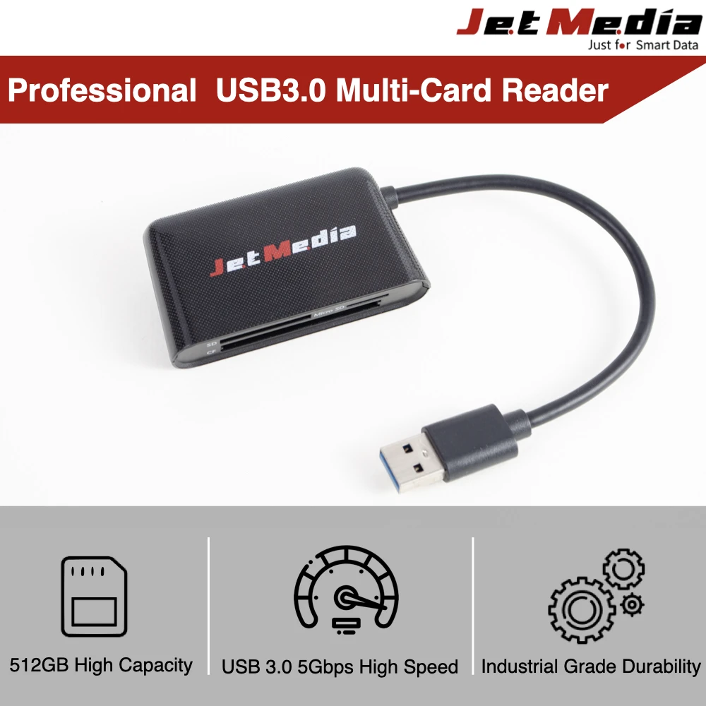 JetMedia CR301 Высококачественная док-станция для чтения CF/SD/Micro SD карт USB3.0 3,1 3,2
JetMedia CR301 Высококачественная док-станция для чтения CF/SD/Micro SD карт USB3.0 3,1 3,2