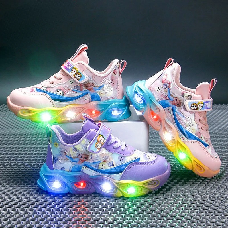 Disney Frozen Children Casual Shoes Sneaker Led Light Mesh Breathable Princess Elsa Pink Blue Shoes For Girl Size 25-33
Disney Frozen Children Casual Shoes Sneaker Led Light Mesh Breathable Princess Elsa Pink Blue Shoes For Girl Size 25-33