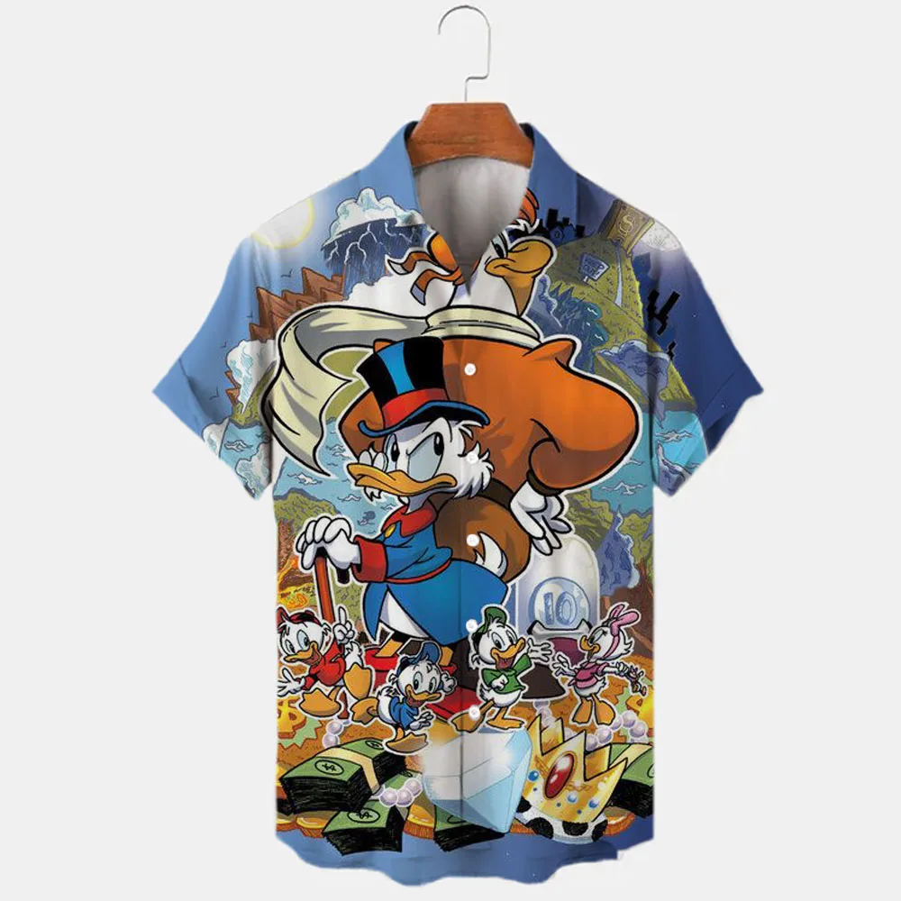 Summer 2022 New Disney Mickey and Donald Duck Brand Cartoon Casual 3D Printed Short Sleeve Lapel Shirt Slim Fit Men's Top
Summer 2022 New Disney Mickey and Donald Duck Brand Cartoon Casual 3D Printed Short Sleeve Lapel Shirt Slim Fit Men's Top