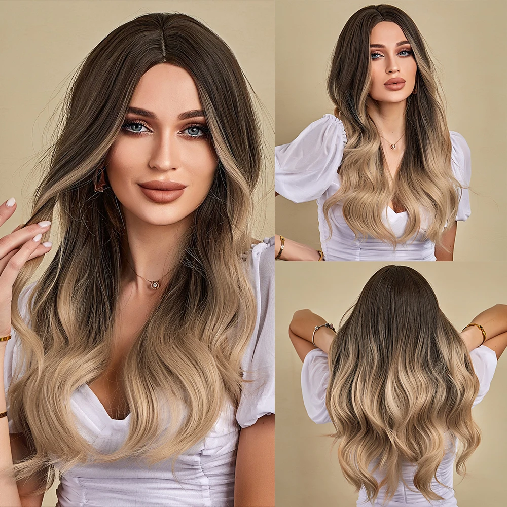 oneNonly Long Wavy Women's Wigs Omber Brown Blonde Wig Natural Daily Synthetic Wigs Heat Resistant Fiber Hair
oneNonly Long Wavy Women's Wigs Omber Brown Blonde Wig Natural Daily Synthetic Wigs Heat Resistant Fiber Hair