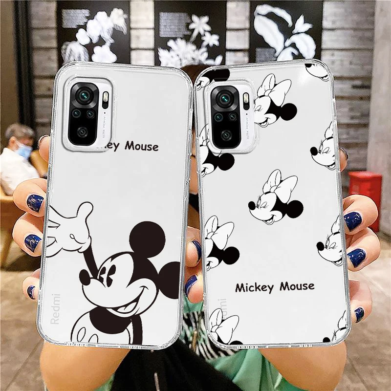 

Transparent Cover Disney Mickry Art Cool Phone Case For Xiaomi Redmi K50 K40 Gaming 10 10C 9AT 9A 9C 9T 8 7A 6A 5 5 Armour