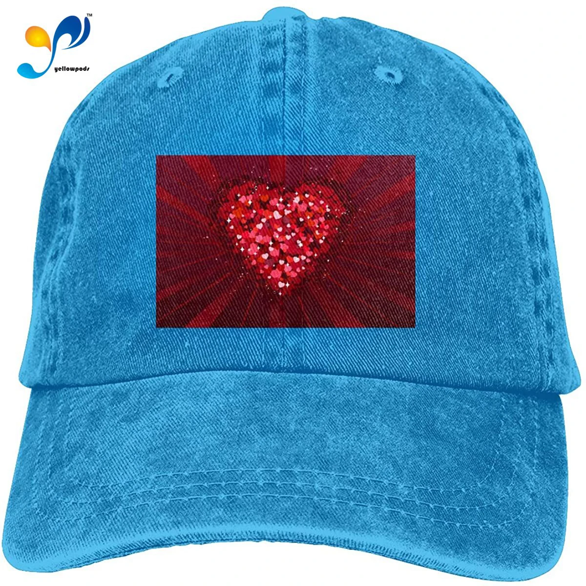 

NOT Valentine Heart Casquette，Sunshade Cotton Fashion Curved Along Caps for Men Women Sports Outdoo Hats