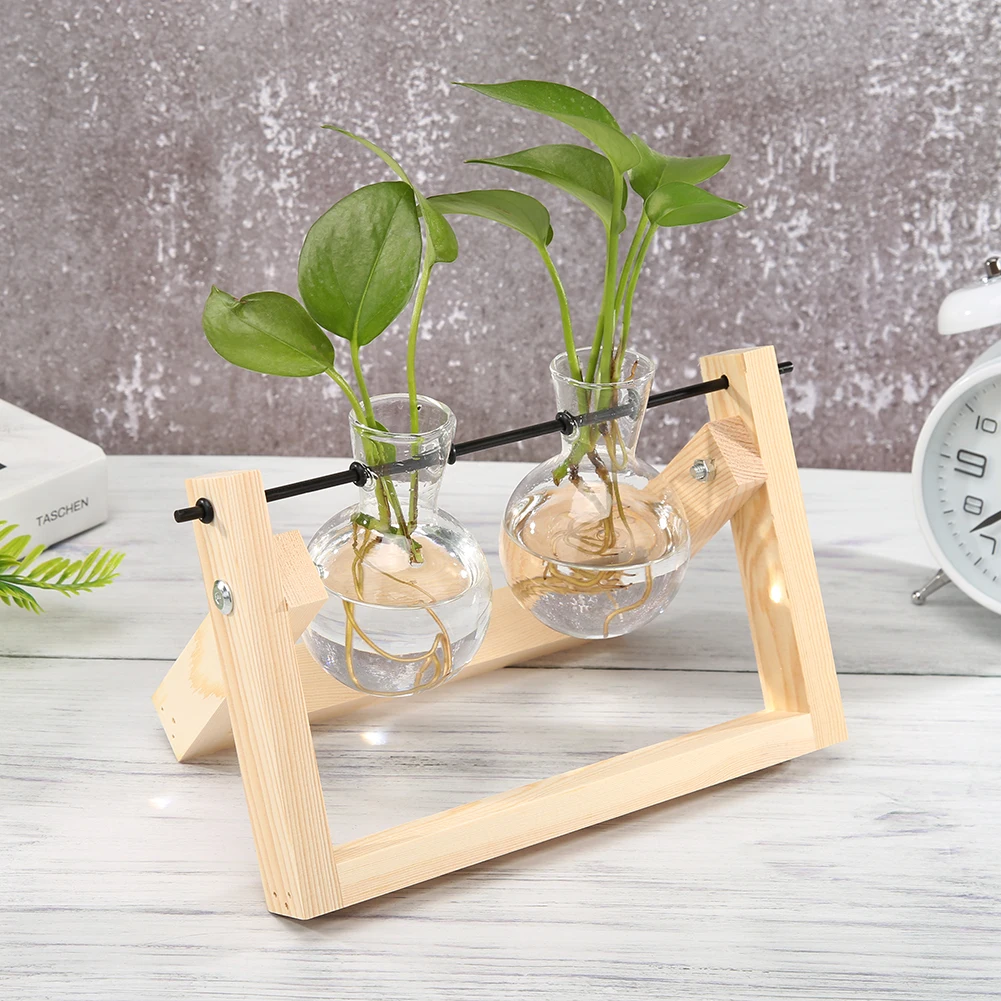 Creative Hydroponic Plant Transparent Vase Terrarium Wooden Frame Vase Decoration Glass Tabletop Plant Bonsai Decor Flower Vase
Creative Hydroponic Plant Transparent Vase Terrarium Wooden Frame Vase Decoration Glass Tabletop Plant Bonsai Decor Flower Vase